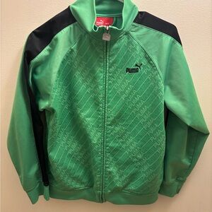 Puma Kids Green and Black Jacket